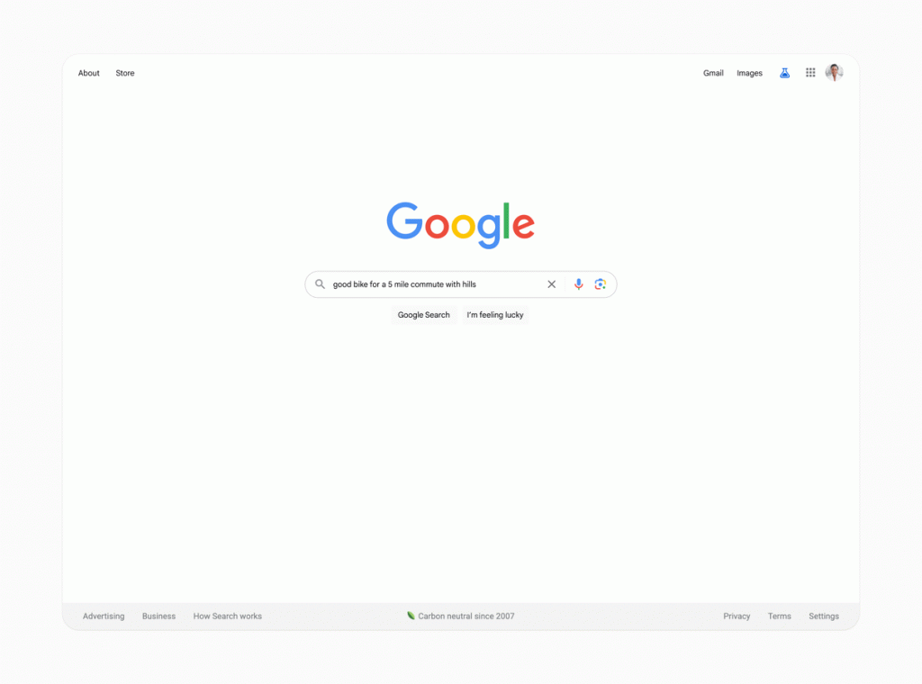 Requête vélo Google SGE