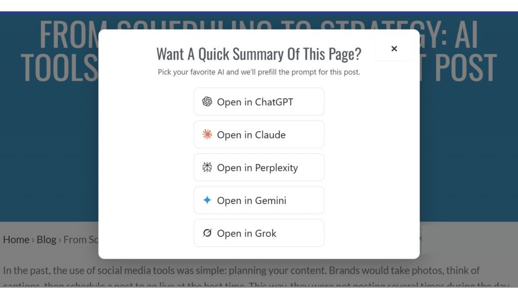 exemple de blog qui propose des résumés par l'IA